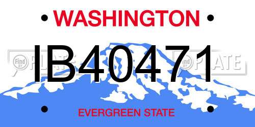 IB40471 Washington License Plate