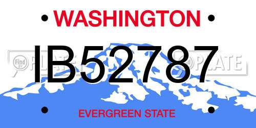 IB52787 Washington License Plate