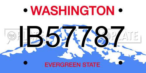 IB57787 Washington License Plate