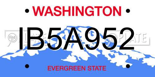 IB5A952 Washington License Plate