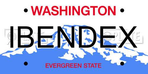 IBENDEX Washington License Plate