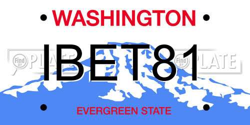 IBET81 Washington License Plate