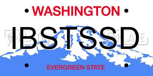 IBSTSSD Washington License Plate