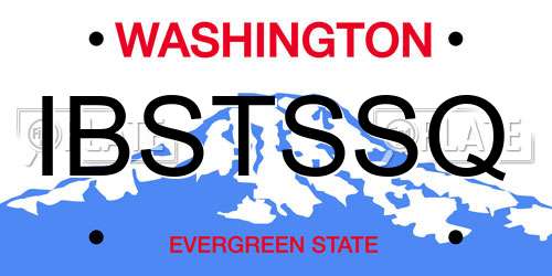 IBSTSSQ Washington License Plate