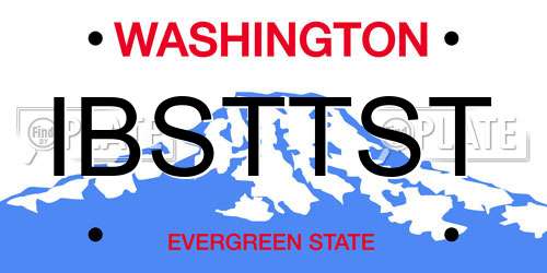 IBSTTST Washington License Plate