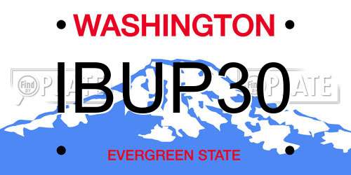 IBUP30 Washington License Plate