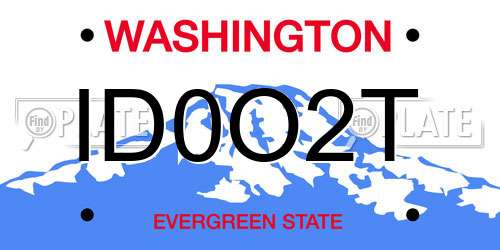 ID0O2T Washington License Plate