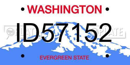 ID57152 Washington License Plate