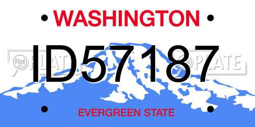 ID57187 Washington License Plate