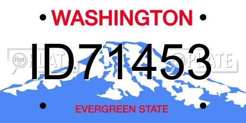 ID71453 Washington License Plate
