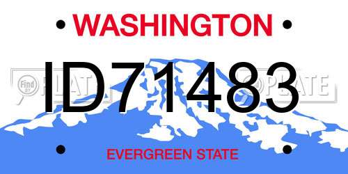 ID71483 Washington License Plate