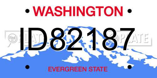 ID82187 Washington License Plate