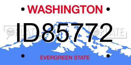 ID85772 Washington License Plate