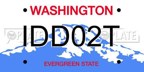 IDD02T Washington License Plate