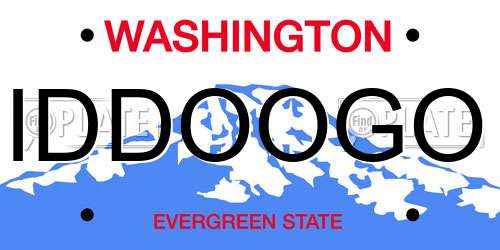 IDDOOGO Washington License Plate