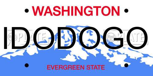 IDODOGO Washington License Plate