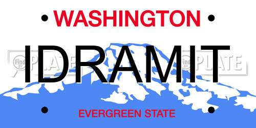 IDRAMIT Washington License Plate