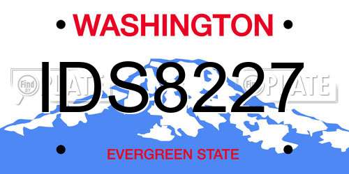 IDS8227 Washington License Plate