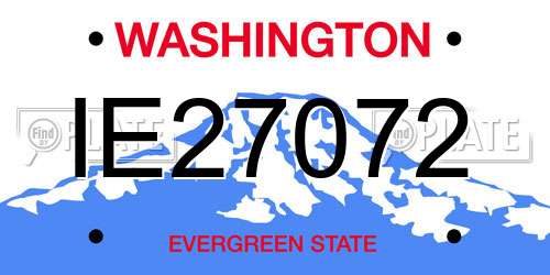 IE27072 Washington License Plate