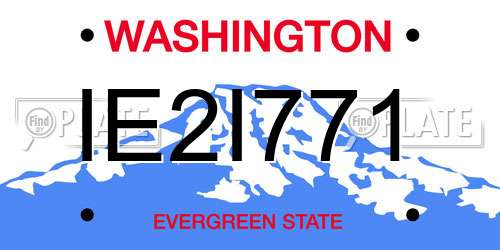 IE2I771 Washington License Plate