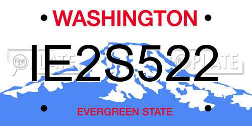IE2S522 Washington License Plate