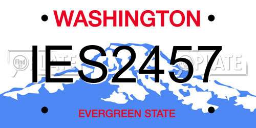 IES2457 Washington License Plate