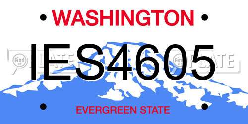 IES4605 Washington License Plate