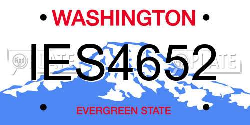 IES4652 Washington License Plate
