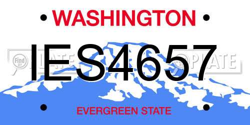 IES4657 Washington License Plate
