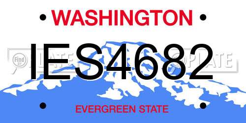 IES4682 Washington License Plate