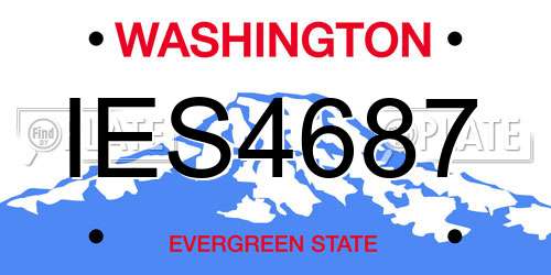 IES4687 Washington License Plate