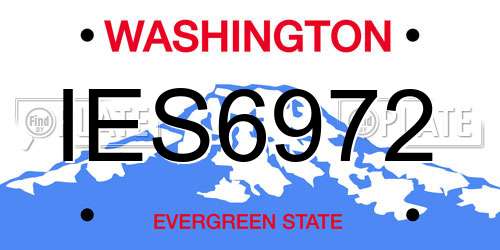 IES6972 Washington License Plate
