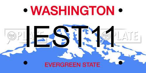 IEST11 Washington License Plate