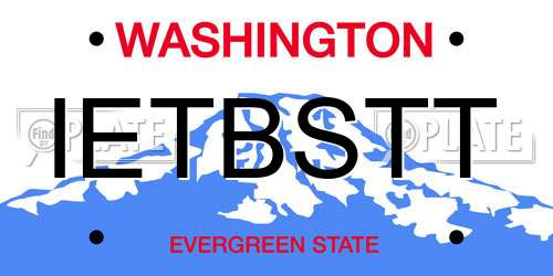 IETBSTT Washington License Plate