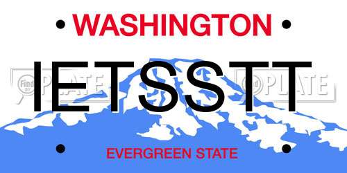 IETSSTT Washington License Plate