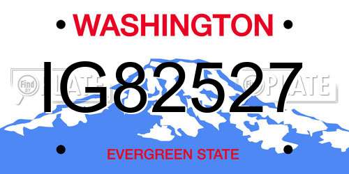 IG82527 Washington License Plate