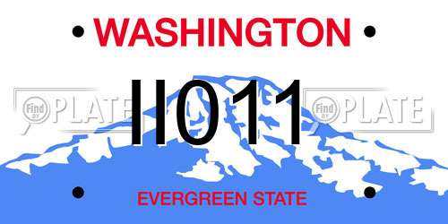 II011 Washington License Plate