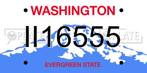 II16555 Washington License Plate