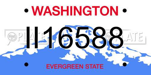 II16588 Washington License Plate
