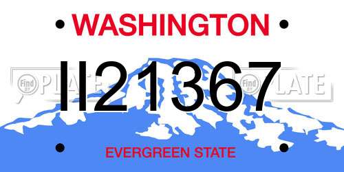 II21367 Washington License Plate