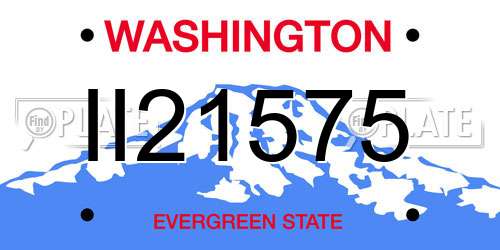 II21575 Washington License Plate