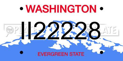 II22228 Washington License Plate