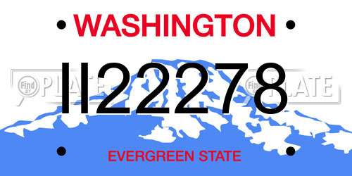 II22278 Washington License Plate