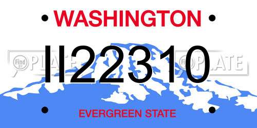 II22310 Washington License Plate