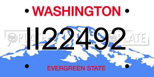 II22492 Washington License Plate