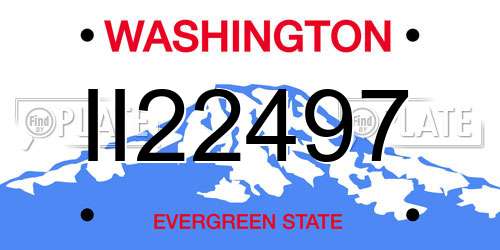 II22497 Washington License Plate