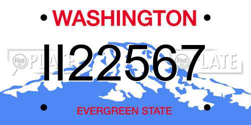 II22567 Washington License Plate