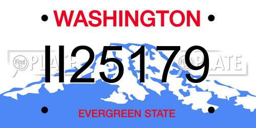 II25179 Washington License Plate