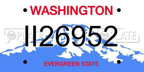 II26952 Washington License Plate