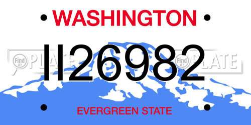 II26982 Washington License Plate